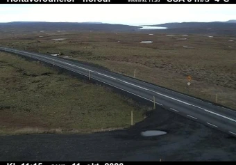 Road camera, road 1, looking north, Holtavorduheidi, West