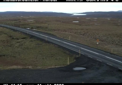 Road camera, road 1, looking north, Holtavorduheidi, West