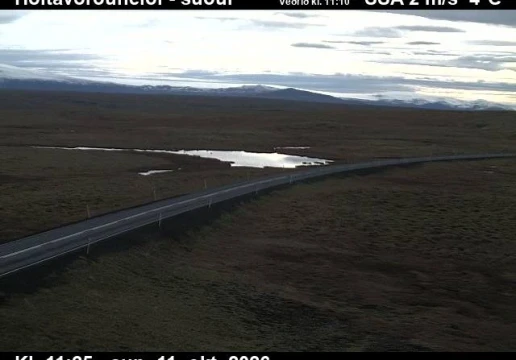 Road camera, road 1, looking south, Holtavorduheidi, West