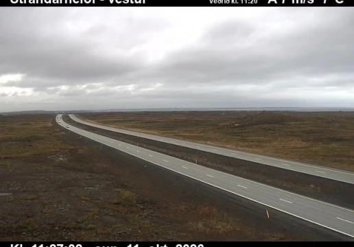 Road camera, road 41, looking west, Strandarheidi, Southwest