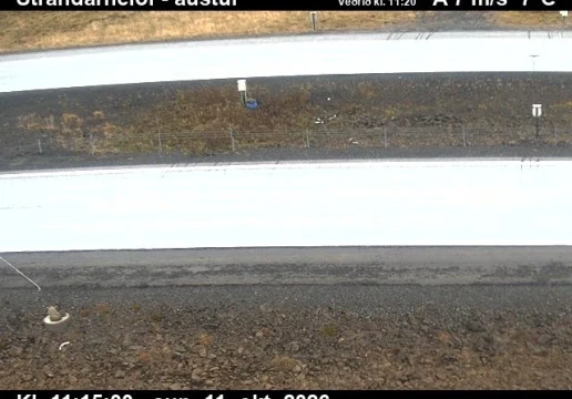 Road camera, road 41, road surface, looking east, Strandarheidi, Southwest