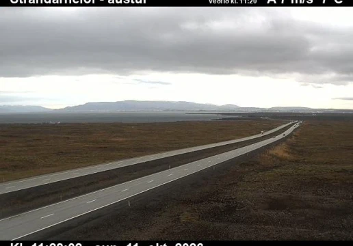 Road camera, road 41, looking east, Strandarheidi, Southwest