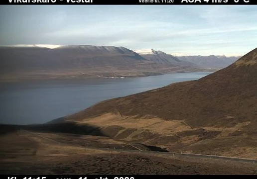 Road camera, road 84, looking west, Vikurskard, North