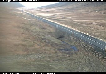Road camera, road 1, looking north, Fagridalur, East