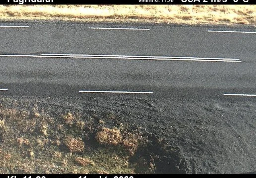 Road camera, road 1, road surface, Fagridalur, East