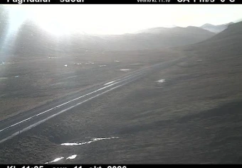 Road camera, road 1, looking south, Fagridalur, East