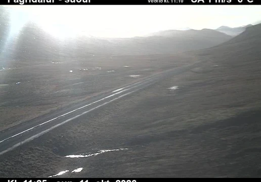 Road camera, road 1, looking south, Fagridalur, East