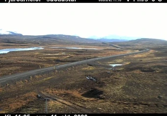 Road camera, road 93, looking south-east, Fjardarheidi, East