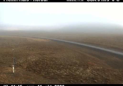Road camera, road 85, looking north, Fremri-Hals, Northeast