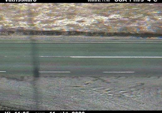 Road camera, road 1, road surface, Vatnsskard, North