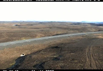 Road camera, road 1, looking south-east, Modrudalsoraefi, Northeast