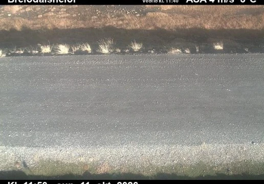 Road camera, road 95, road surface, Breiddalsheidi, East