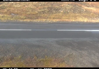 Road camera, road 85, road surface, Sandvikurheidi, East