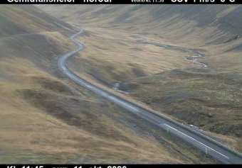 Road camera, road 60, looking north, Gemlufallsheidi, Westfjords