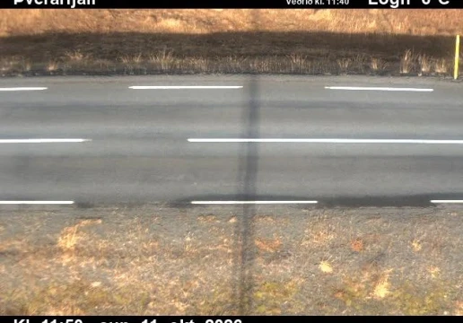 Road camera, road 744, road surface, Thverarfjall, North