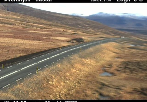 Road camera, road 744, looking east, Thverarfjall, North