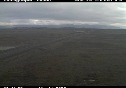 Road camera, road 1, looking east, Lomagnupur, South