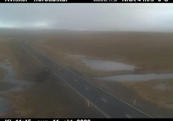 Road camera, road 1, looking north-east, Kvisker, Southeast