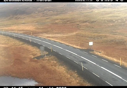 Road camera, road 60, looking north, Brattabrekka, West