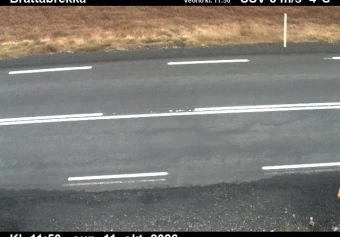 Road camera, road 60, road surface, Brattabrekka, West
