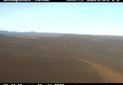 Road camera, road 1, looking north, Biskupshals, Northeast