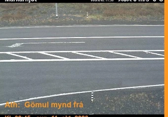 Road camera, road 1, road surface, Markarfljot (Bakkafjara junction), South