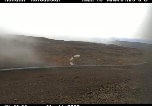 Road camera, road 63, looking north-east, Halfdan, Westfjords