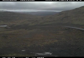 Road camera, road 63, looking south-west, Miklidalur, Westfjords