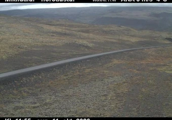 Road camera, road 63, looking north-east, Miklidalur, Westfjords