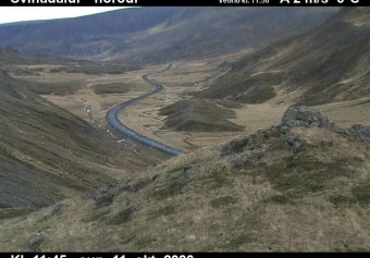 Road camera, road 60, looking north, Svinadalur, West