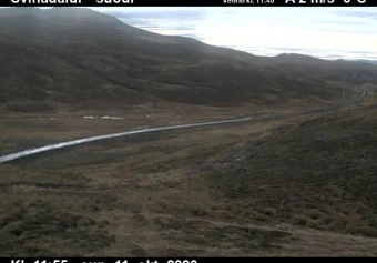 Road camera, road 60, looking south, Svinadalur, West