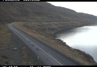 Road camera, road 61, looking south-west, Fossahlid, Westfjords