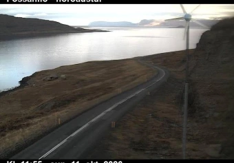 Road camera, road 61, looking north-east, Fossahlid, Westfjords