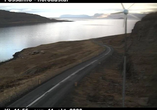 Road camera, road 61, looking north-east, Fossahlid, Westfjords