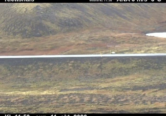 Road camera, road 60, road surface, Klettshals, Westfjords