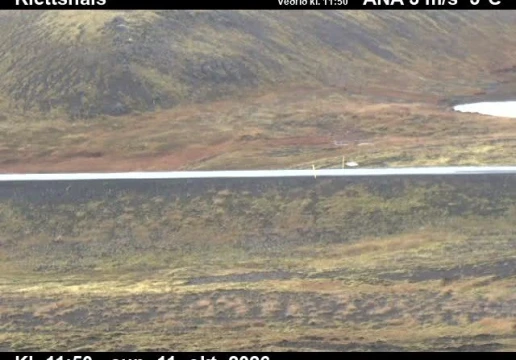 Road camera, road 60, road surface, Klettshals, Westfjords