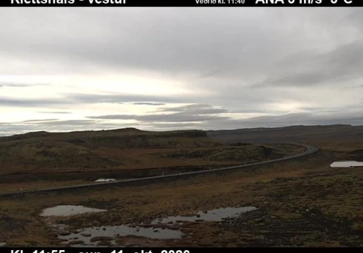 Road camera, road 60, looking west, Klettshals, Westfjords