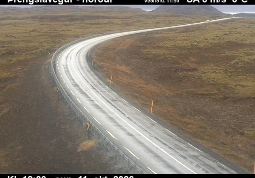 Road camera, road 39, looking north, Threngsli, Southwest