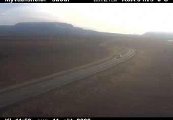 Road camera, road 1, looking south, Myvatnsheidi, Northeast