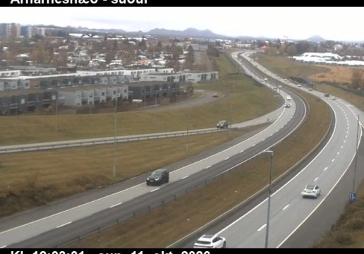 Road camera, road 40, towards Gardabaer, Arnarneshaed, Capital Region