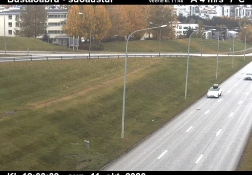 Road camera, road 40, slip road to Bustadavegur, Bustadabru, Capital Region