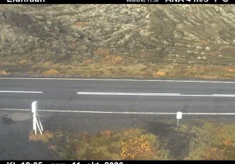 Road camera, road 1, road surface, Eldhraun, South