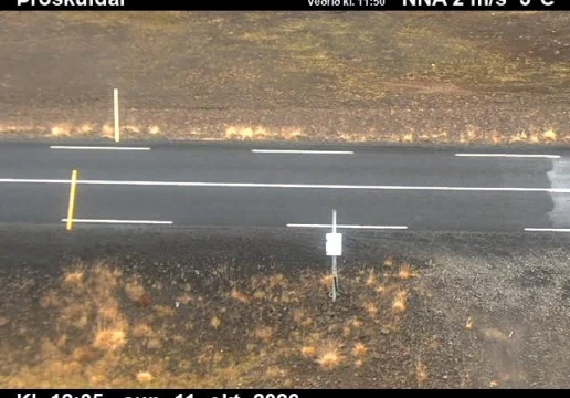 Road camera, road 61, road surface, Throskuldar, Westfjords