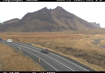 Road camera, road 1, looking east, Reynisfjall, South