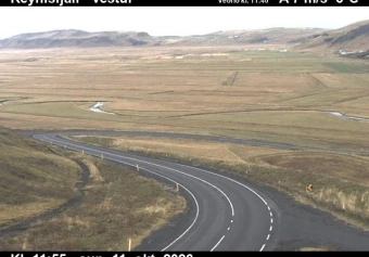 Road camera, road 1, looking west, Reynisfjall, South