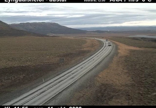 Road camera, road 365, looking east, Lyngdalsheidi, South