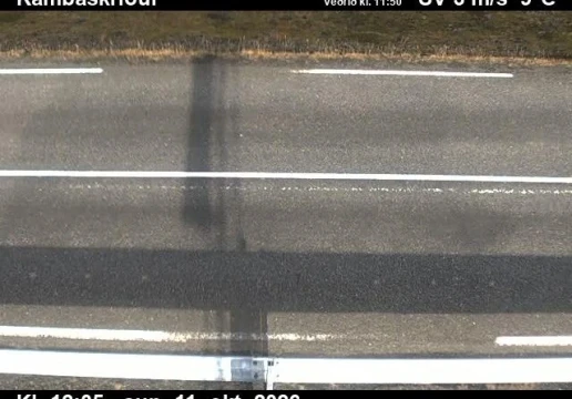 Road camera, road 1, road surface, Kambaskridur, East