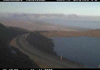 Road camera, road 94, looking north-west, Vatnsskard East, East