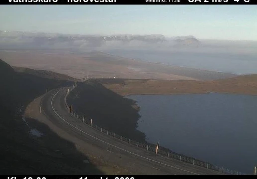 Road camera, road 94, looking north-west, Vatnsskard East, East