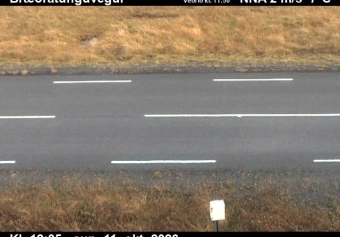 Road camera, road 359, road surface, Braedratunguvegur, South